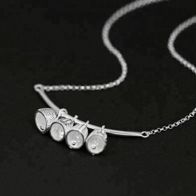 Vintage-Fish-Bell-925-silver-jewellery-necklace (1)